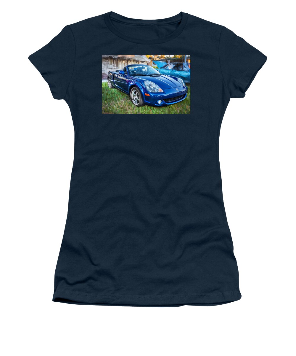2005 Toyota Mr2 Women's T-Shirt featuring the photograph 2005 Toyota MR2 Sports Car Painted by Rich Franco