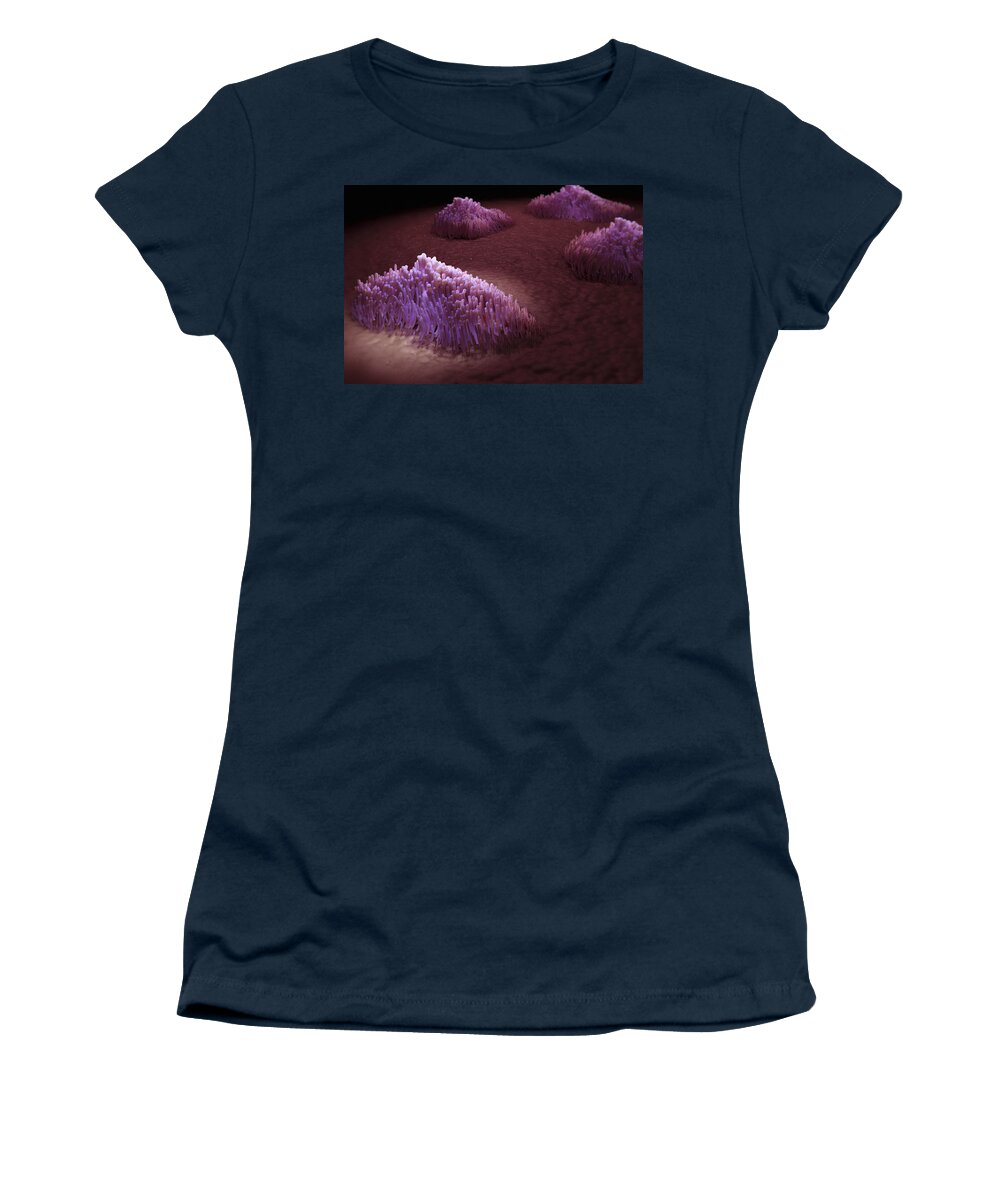 Lungs Women's T-Shirt featuring the photograph Cilia Of The Respiratory Tract #5 by Science Picture Co