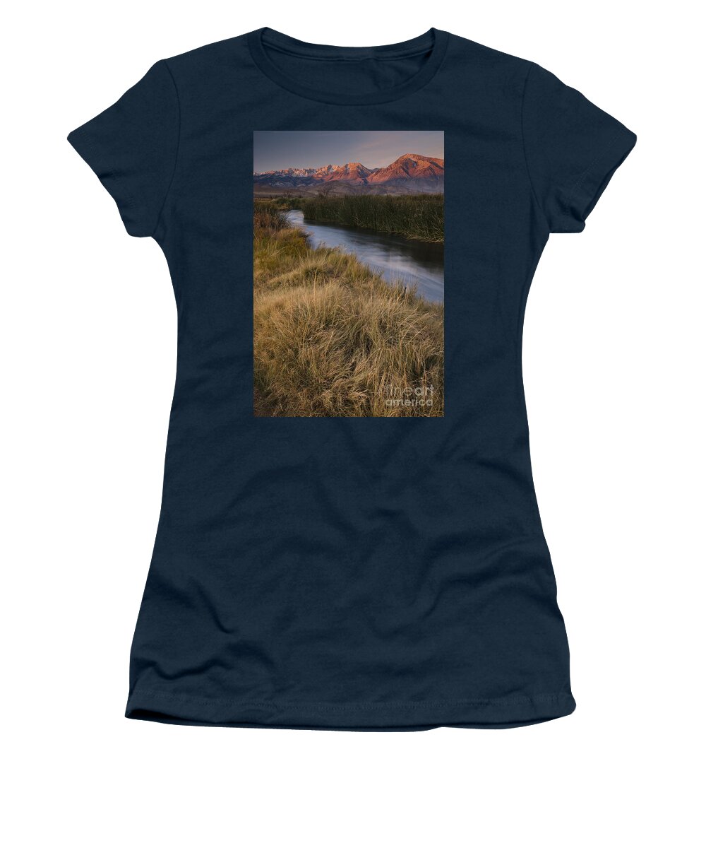 Mountain Women's T-Shirt featuring the photograph Eastern Sierras And Owens River #3 by John Shaw