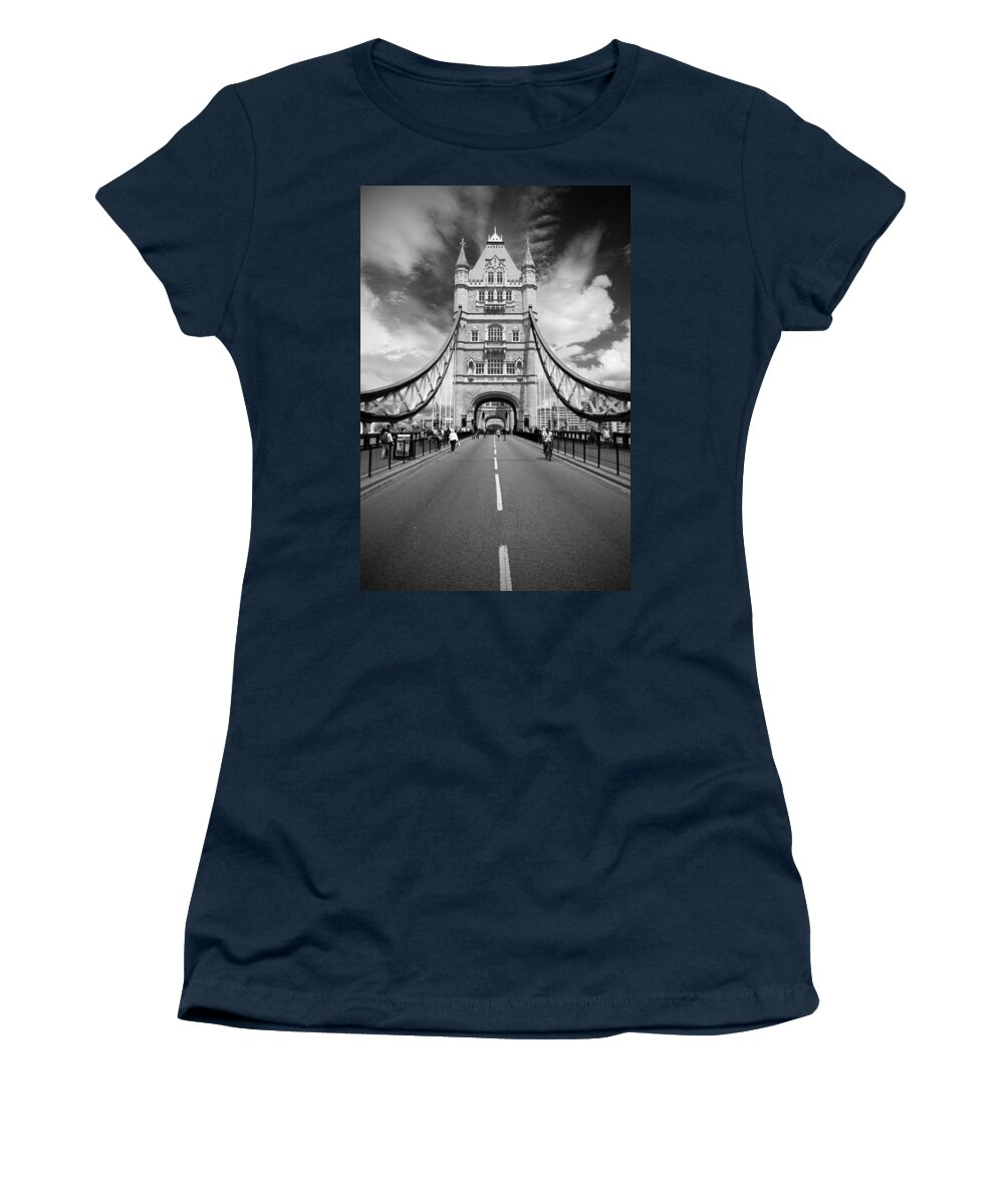 Tower Bridge Women's T-Shirt featuring the photograph Tower Bridge in London #3 by Chevy Fleet