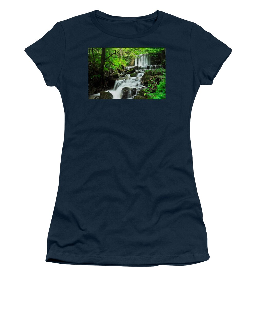 Autumn Women's T-Shirt featuring the photograph Waterfall #3 by Ivan Slosar