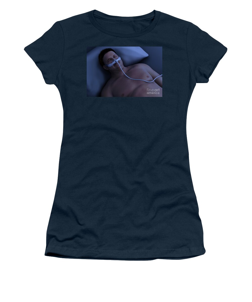 Disorder Women's T-Shirt featuring the photograph Sleep Apnea #31 by Science Picture Co