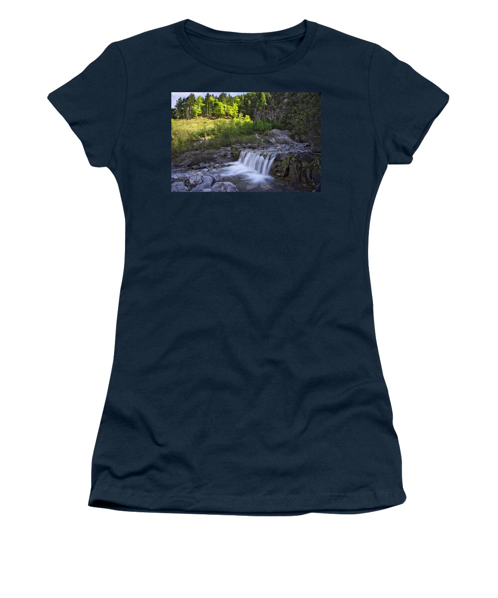 Waterfall Women's T-Shirt featuring the photograph Waterfall #4 by Ivan Slosar