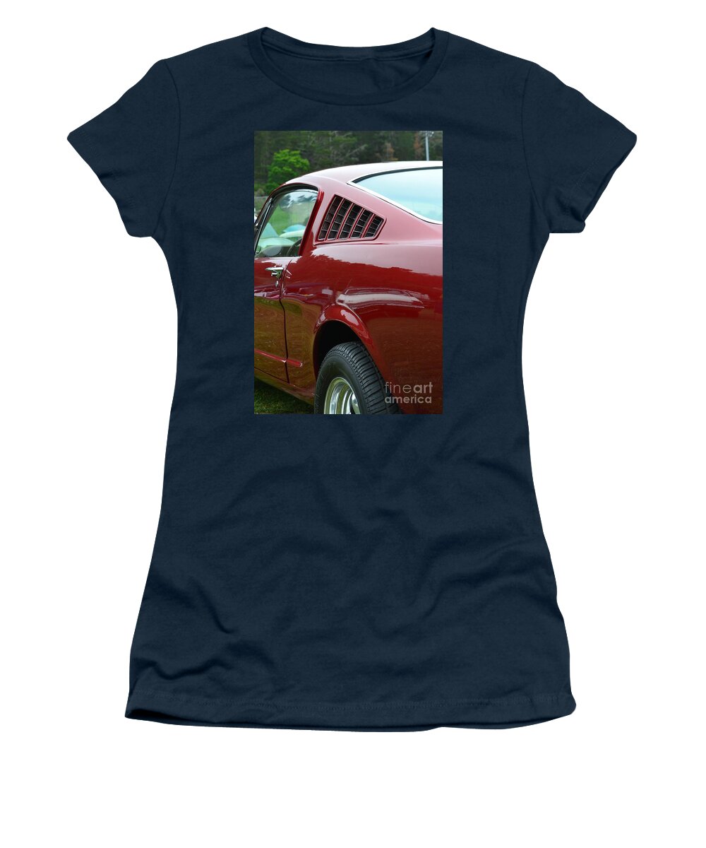 Red Women's T-Shirt featuring the photograph Classic Mustang by Dean Ferreira