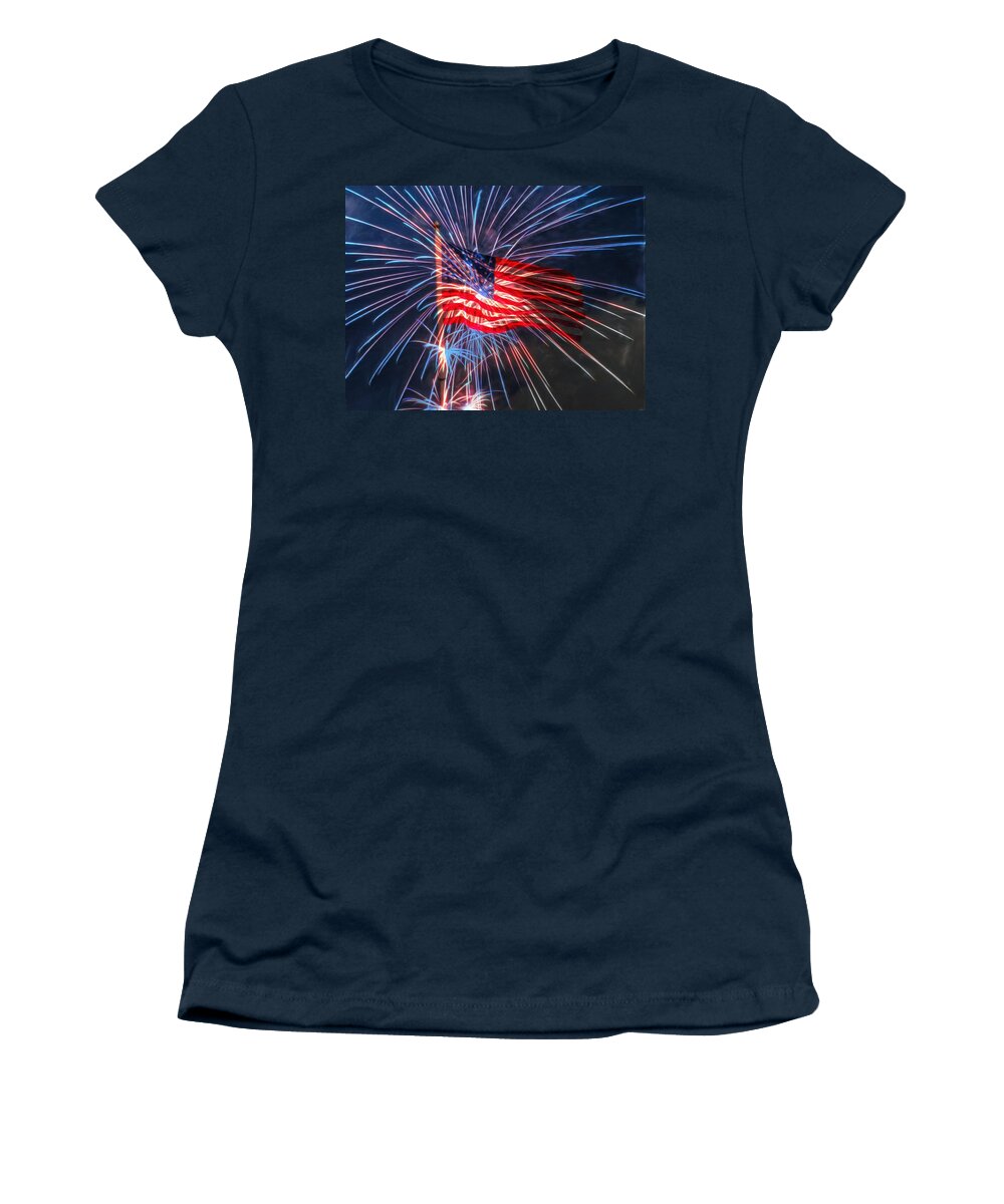 4th Women's T-Shirt featuring the digital art 4th Of July by Heidi Smith