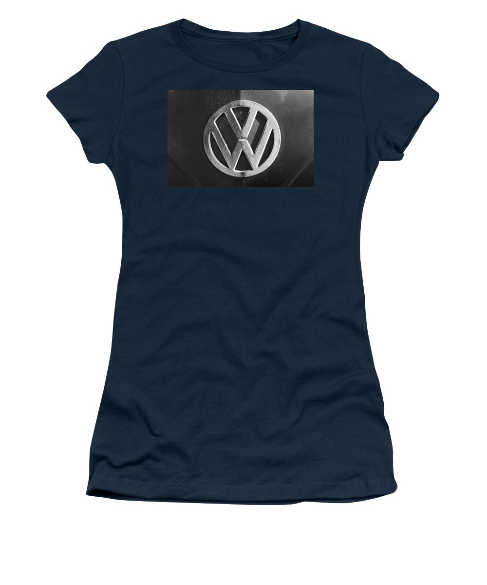 Volkswagen Vw Bus Front Emblem Women's T-Shirt featuring the photograph Volkswagen VW Bus Front Emblem #5 by Jill Reger
