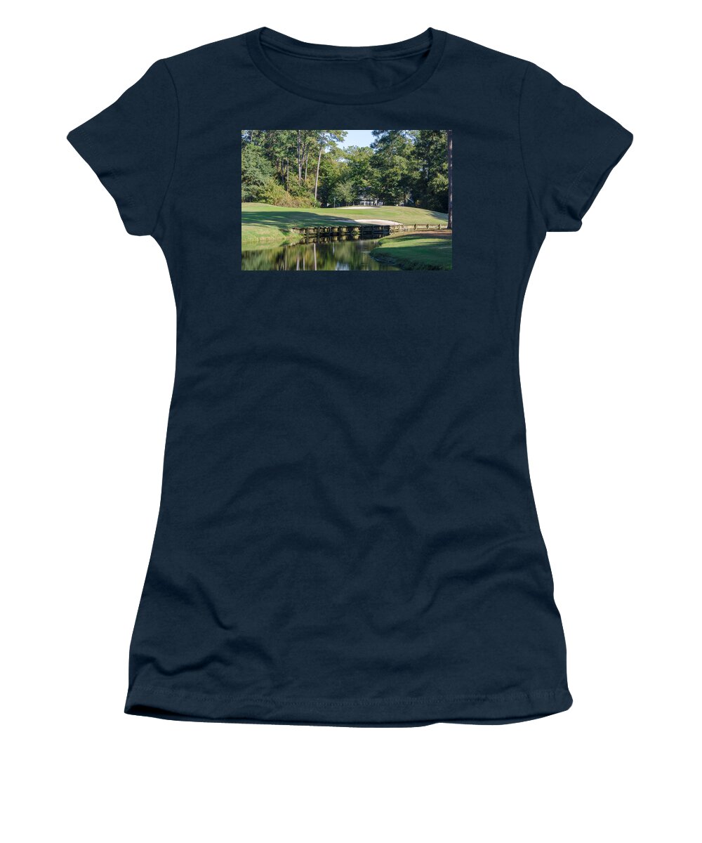 the 100 Greatest Holes Along The Grand Strand Women's T-Shirt featuring the photograph 6th Hole at Litchfield C C by Ed Gleichman