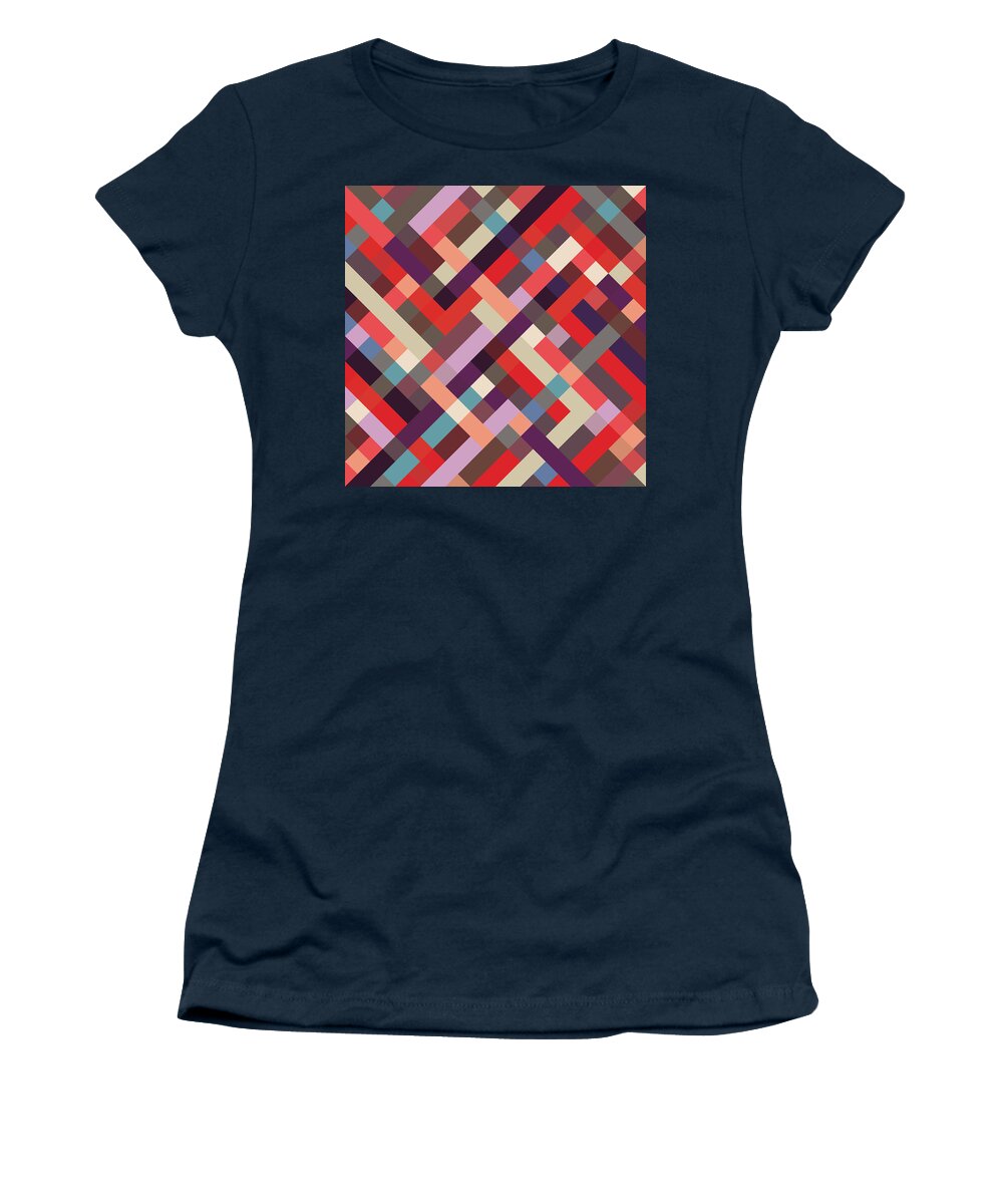 Abstract Women's T-Shirt featuring the digital art Geometric #9 by Mike Taylor