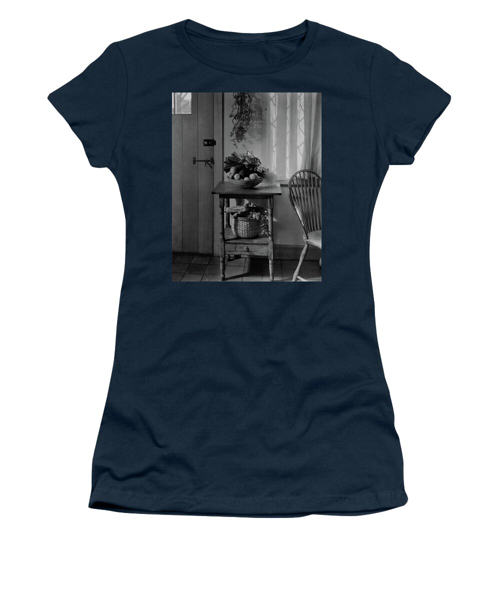 Food Women's T-Shirt featuring the photograph A Bowl Of Vegetables On A Table by Charles Darling