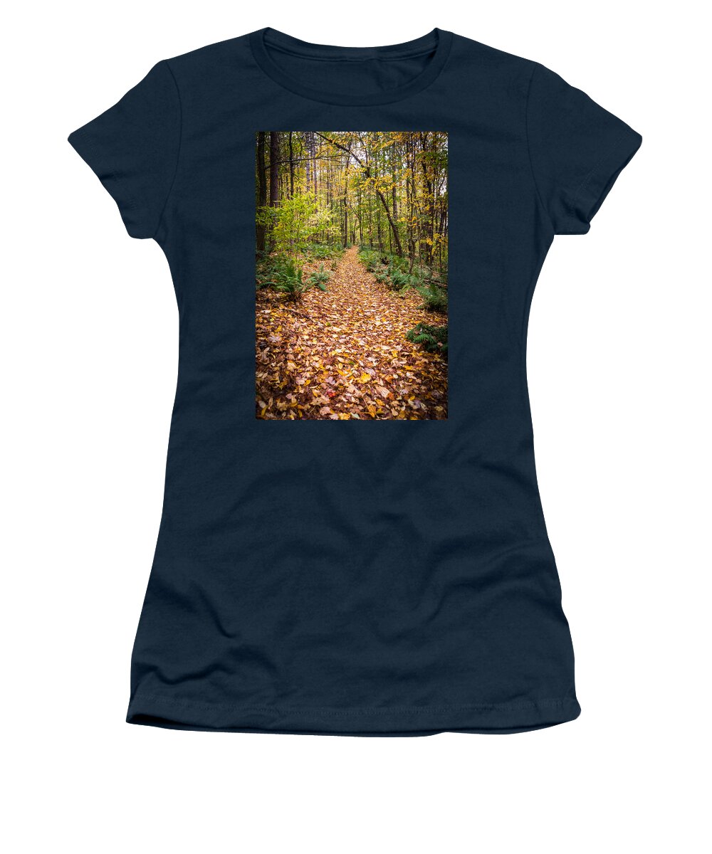 Fall Women's T-Shirt featuring the photograph A Fall Stroll by Sandy Roe