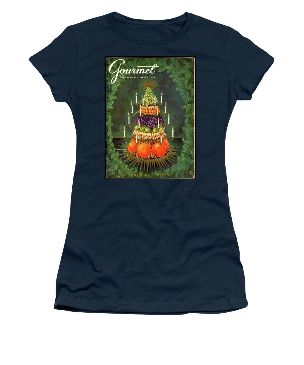 Food Women's T-Shirt featuring the photograph A Tiered Christmas Centerpiece by Hilary Knight
