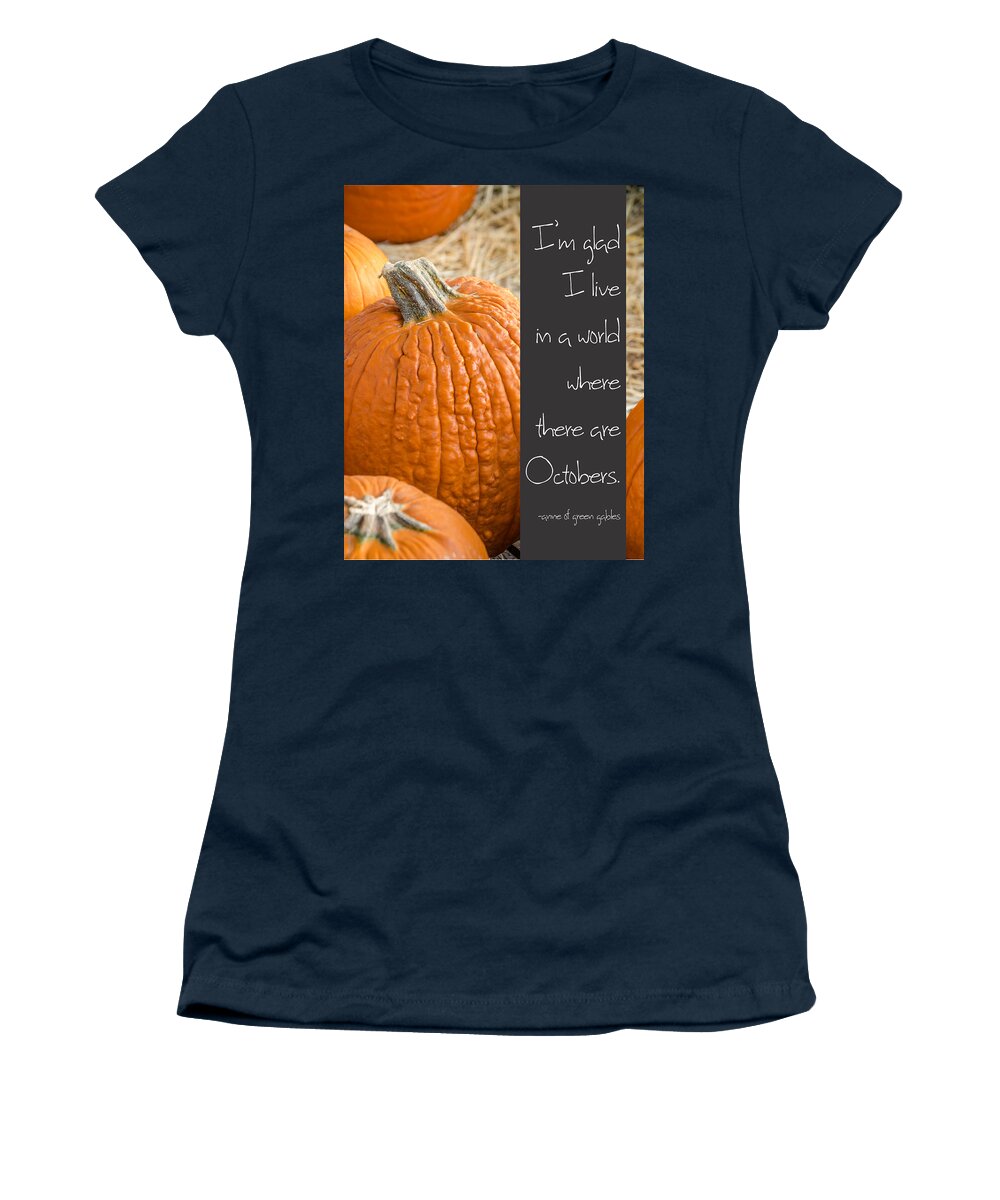 Anne Of Green Gables Women's T-Shirt featuring the photograph A World of Octobers by Debbie Karnes