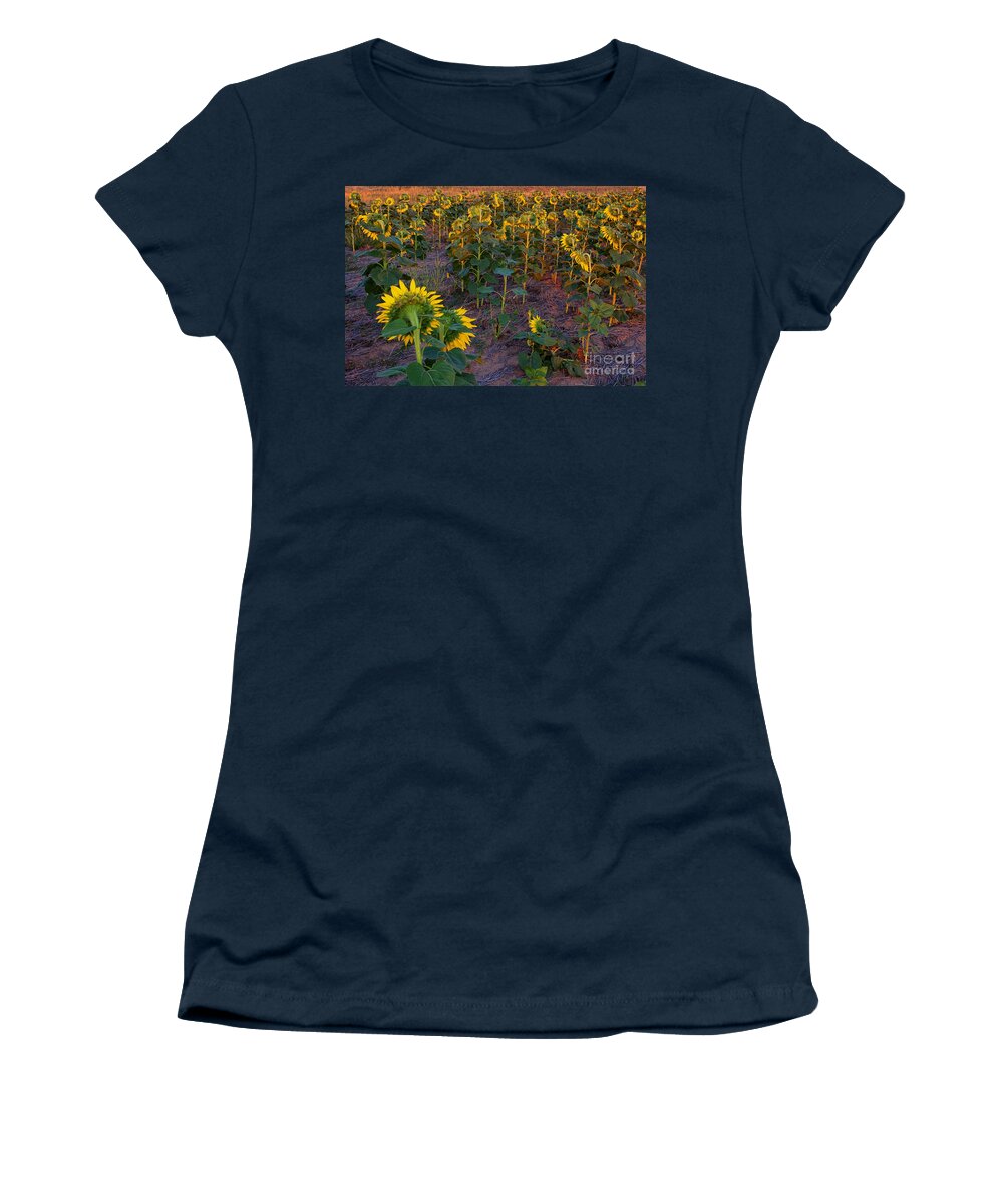 Flowers Women's T-Shirt featuring the photograph About Face by Jim Garrison