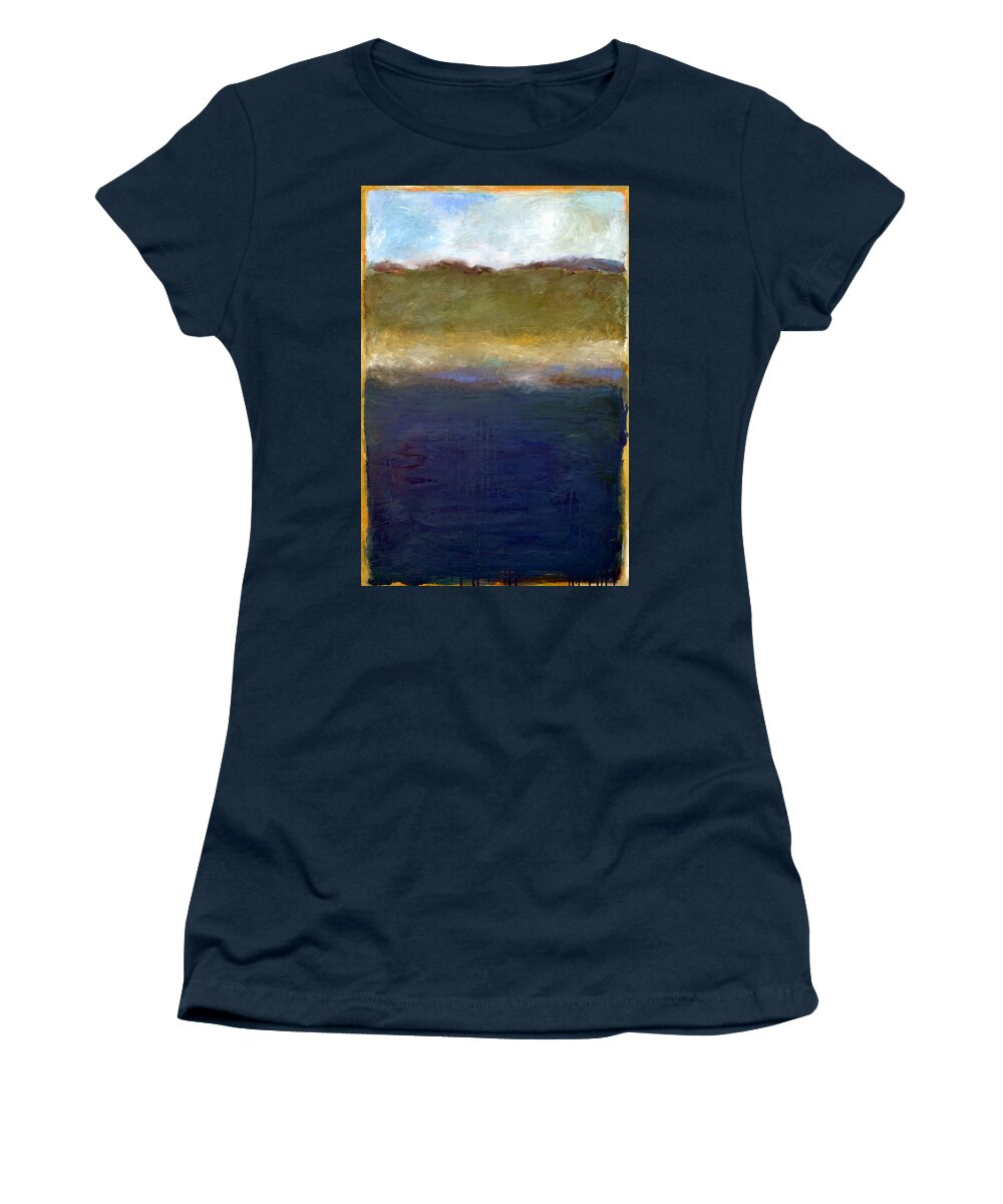 Oceanside Women's T-Shirt featuring the painting Abstract Dunes ll by Michelle Calkins