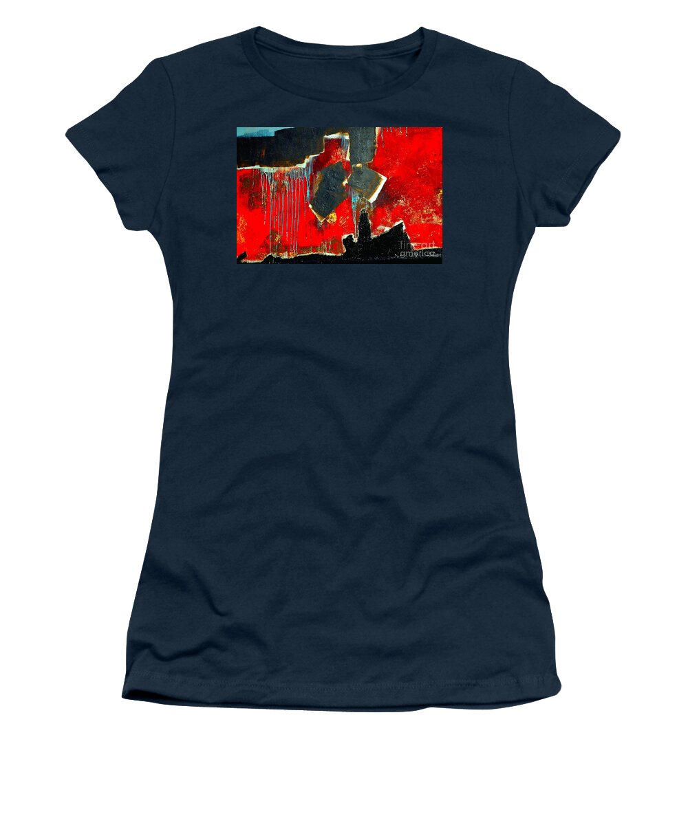 Abstract Women's T-Shirt featuring the photograph Abstract in Red 2 - Limited Edition by Lauren Leigh Hunter Fine Art Photography