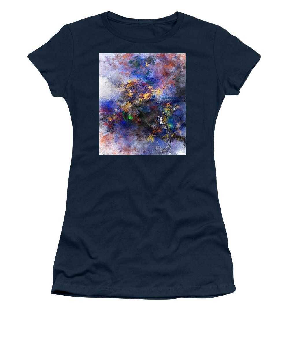 Fine Art Women's T-Shirt featuring the digital art Abstract Landscape 122514 by David Lane