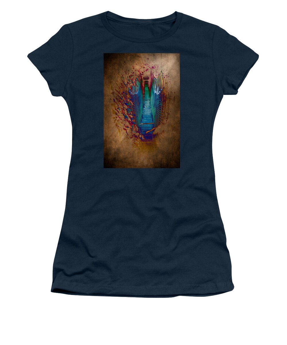 Loriental Women's T-Shirt featuring the photograph Abstract Path by Loriental Photography