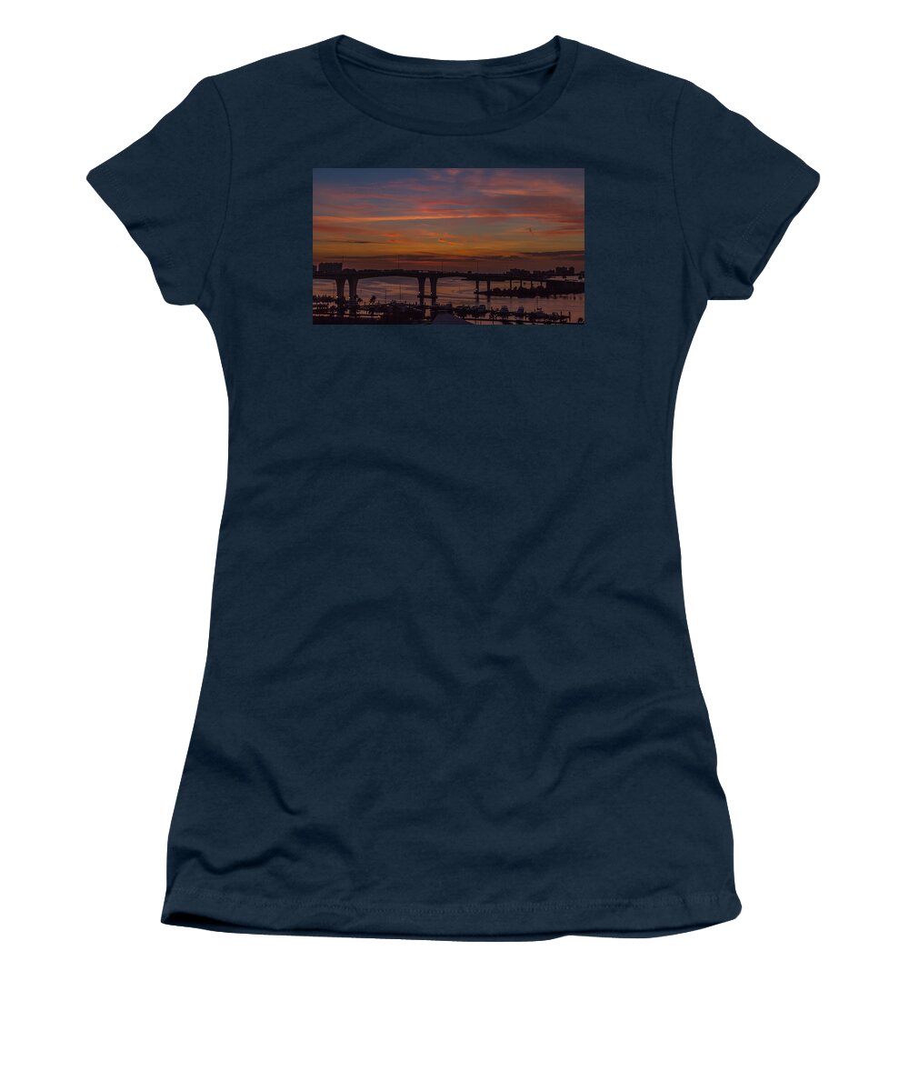 Clearwater Beach Women's T-Shirt featuring the photograph After the sun goes down by Jane Luxton