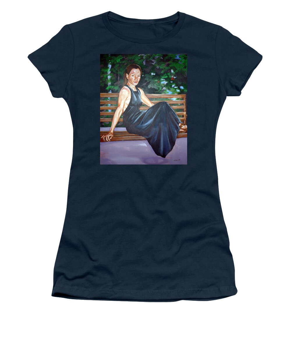 Sexy Women's T-Shirt featuring the painting Allison two by Bryan Bustard