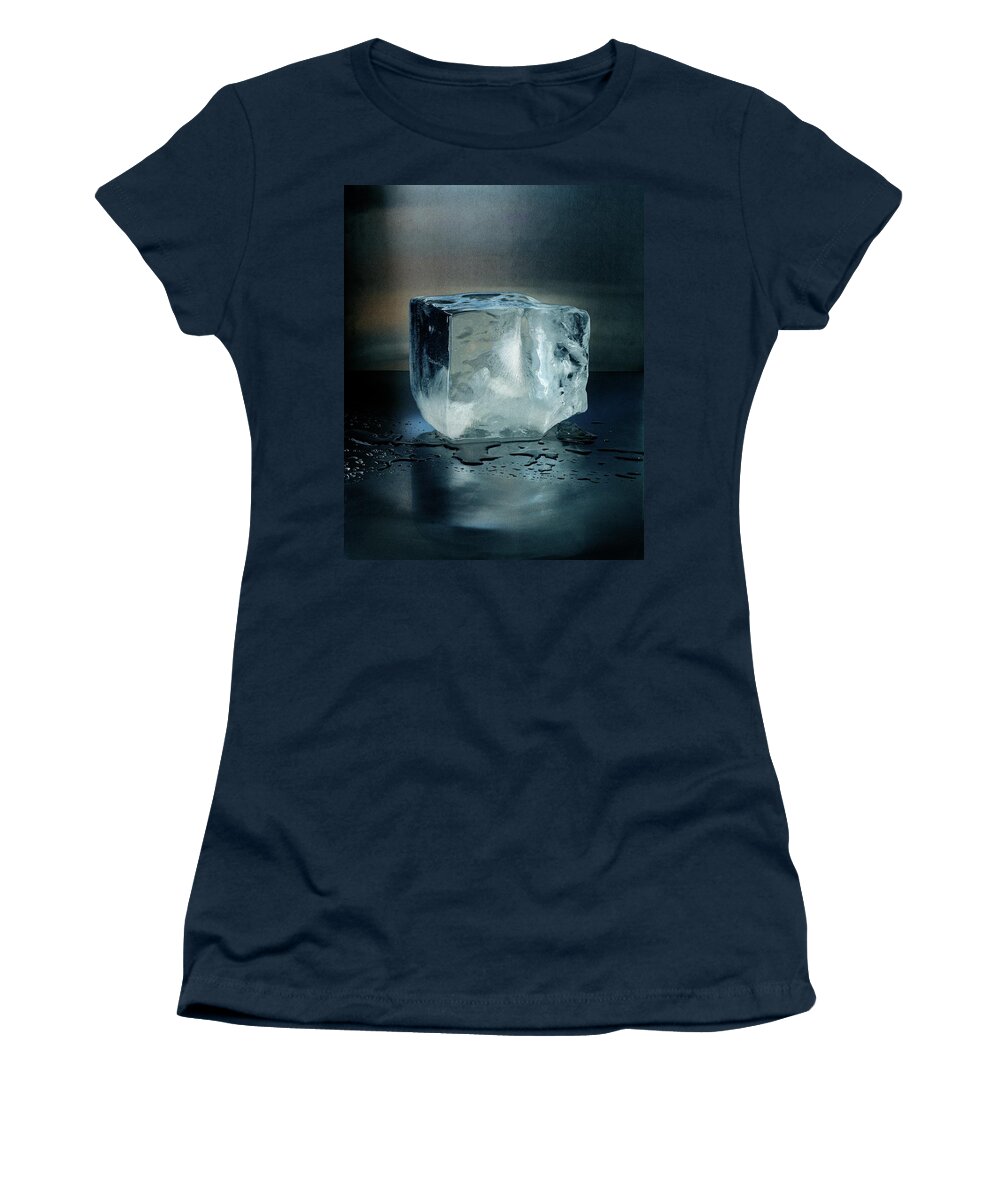 Still Life Women's T-Shirt featuring the photograph An Ice Cube by Romulo Yanes