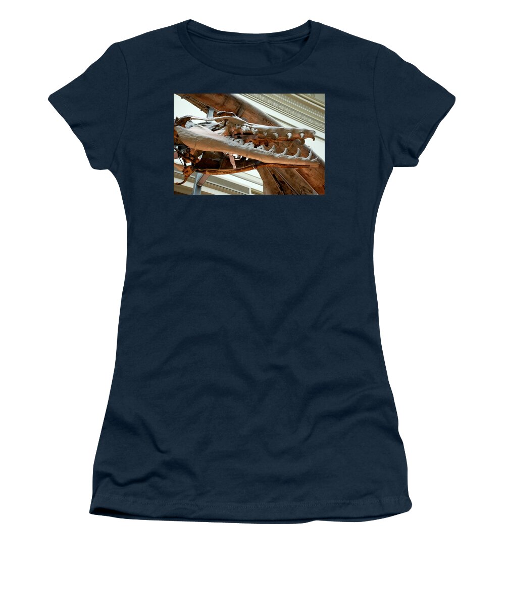 Dinosaur Women's T-Shirt featuring the photograph Ancient Crocodile Dinosaur by Kenny Glover
