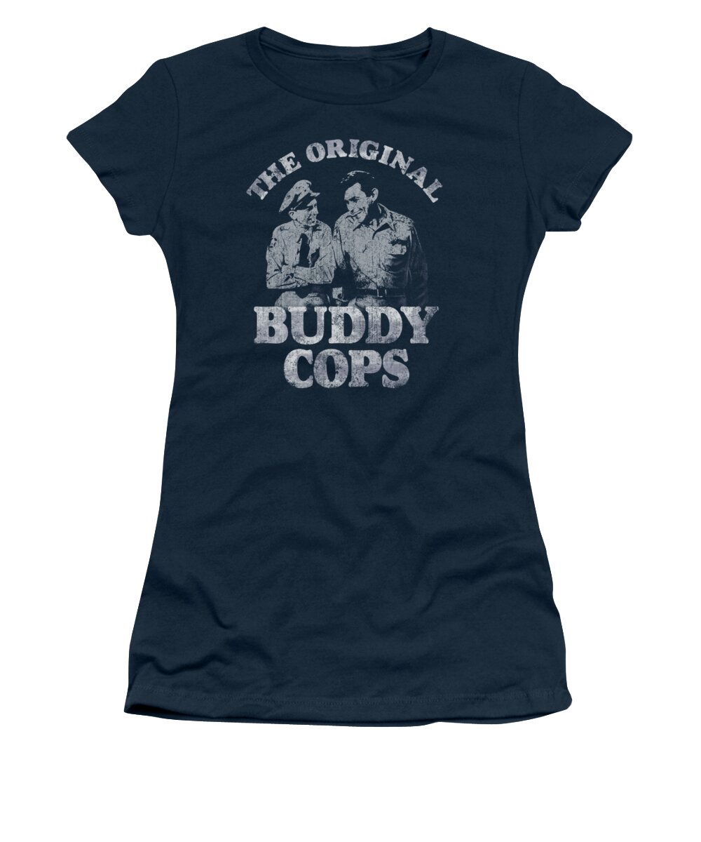 Andy Griffith Women's T-Shirt featuring the digital art Andy Griffith - Buddy Cops by Brand A