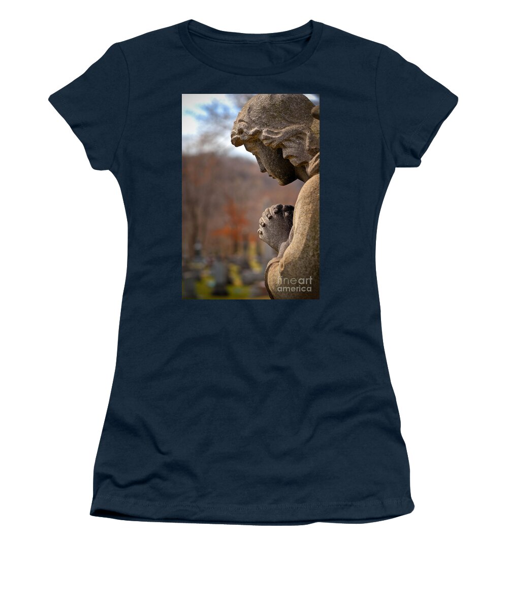 Angel Women's T-Shirt featuring the photograph Angel Watching Over by Amy Cicconi