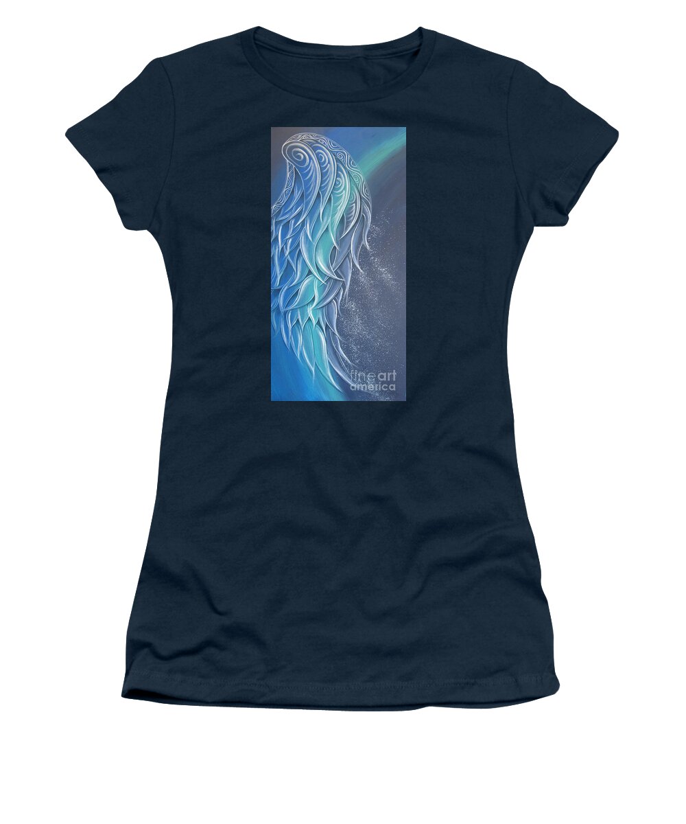 Angel Women's T-Shirt featuring the painting Angel Wing by Reina Cottier