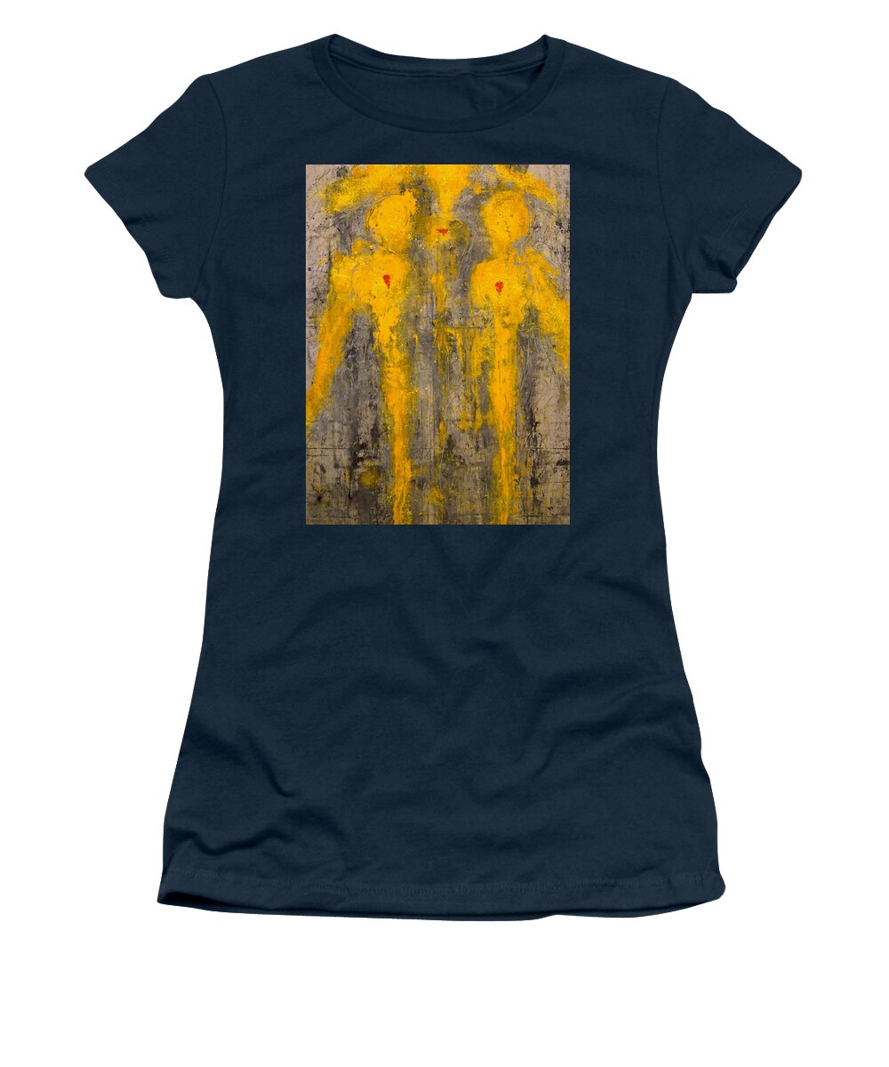 Holy Trinity Women's T-Shirt featuring the painting Angels I have seen by Giorgio Tuscani