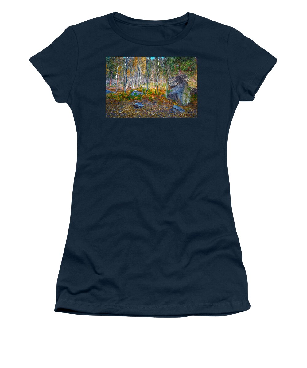 Aspen Women's T-Shirt featuring the photograph Aspen Grove by Jim Thompson