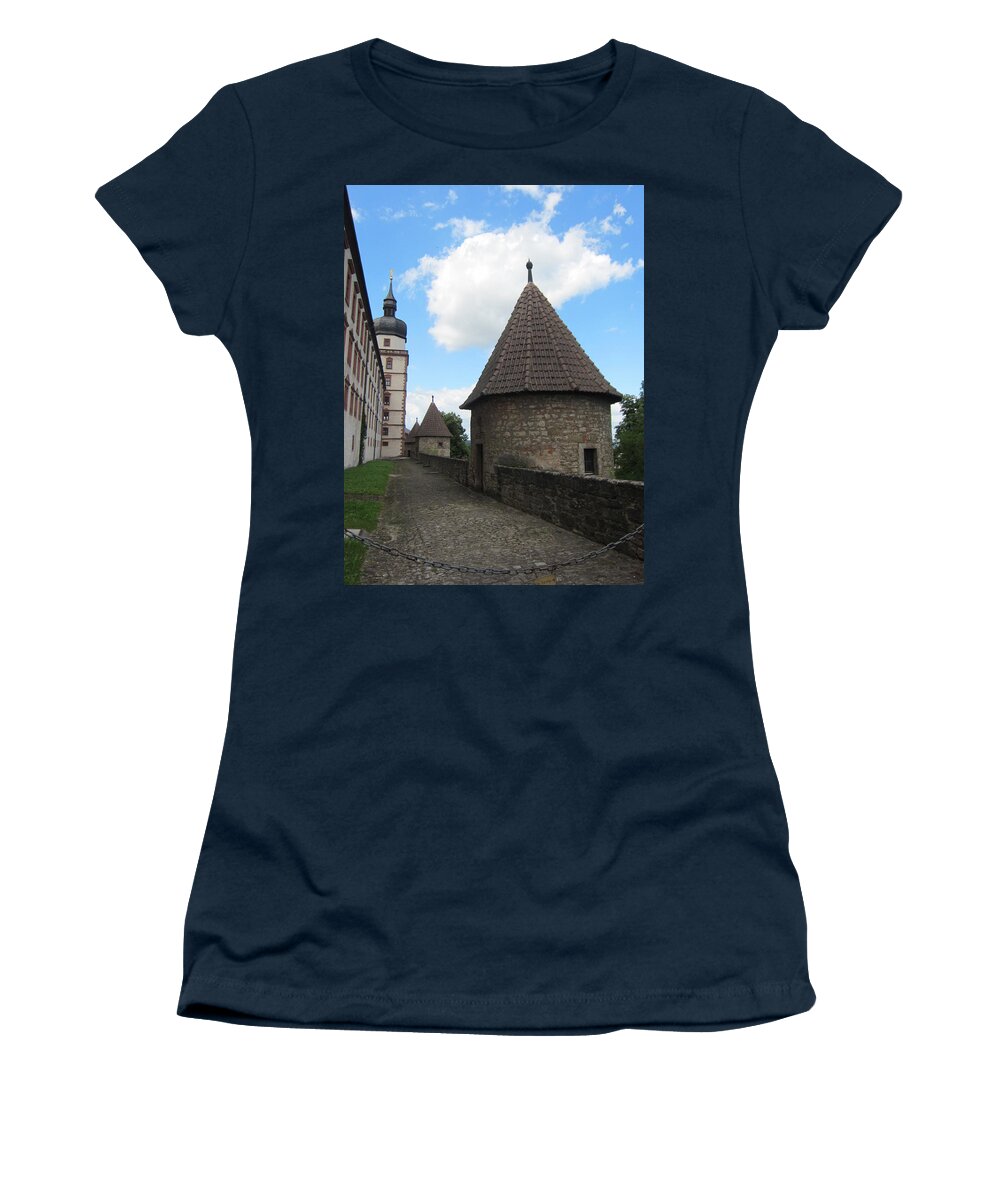 Fortress Women's T-Shirt featuring the photograph At Fortress Marienberg by Pema Hou