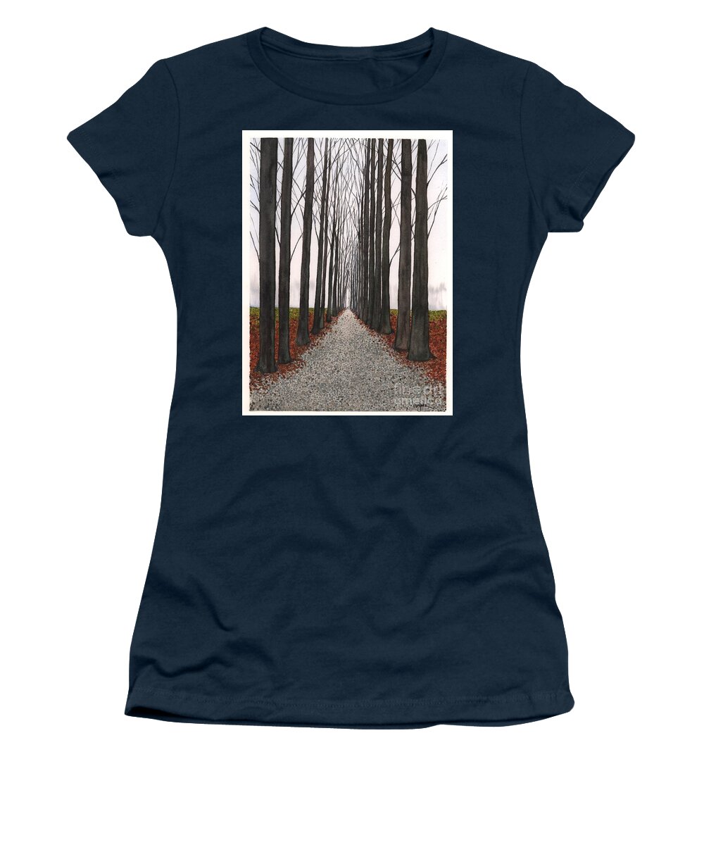 Winter Women's T-Shirt featuring the painting Winter by Hilda Wagner