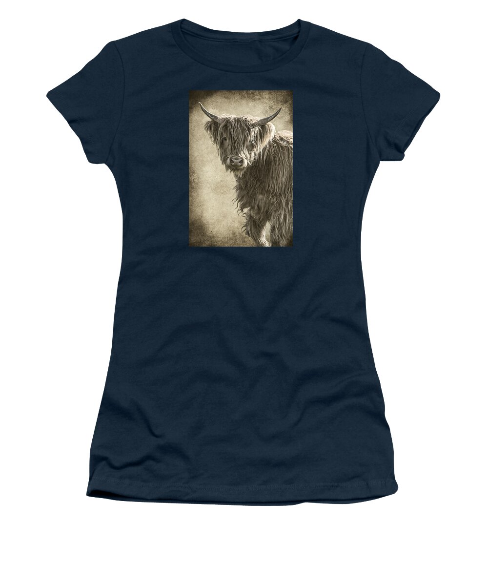 Baby Highland Women's T-Shirt featuring the photograph Baby Highland by Wes and Dotty Weber