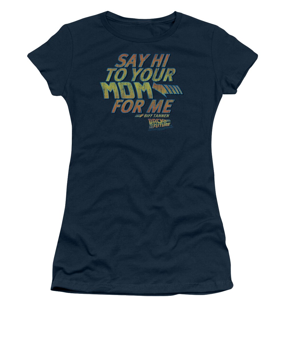 Back To The Future Women's T-Shirt featuring the digital art Back To The Future - Say Hi by Brand A