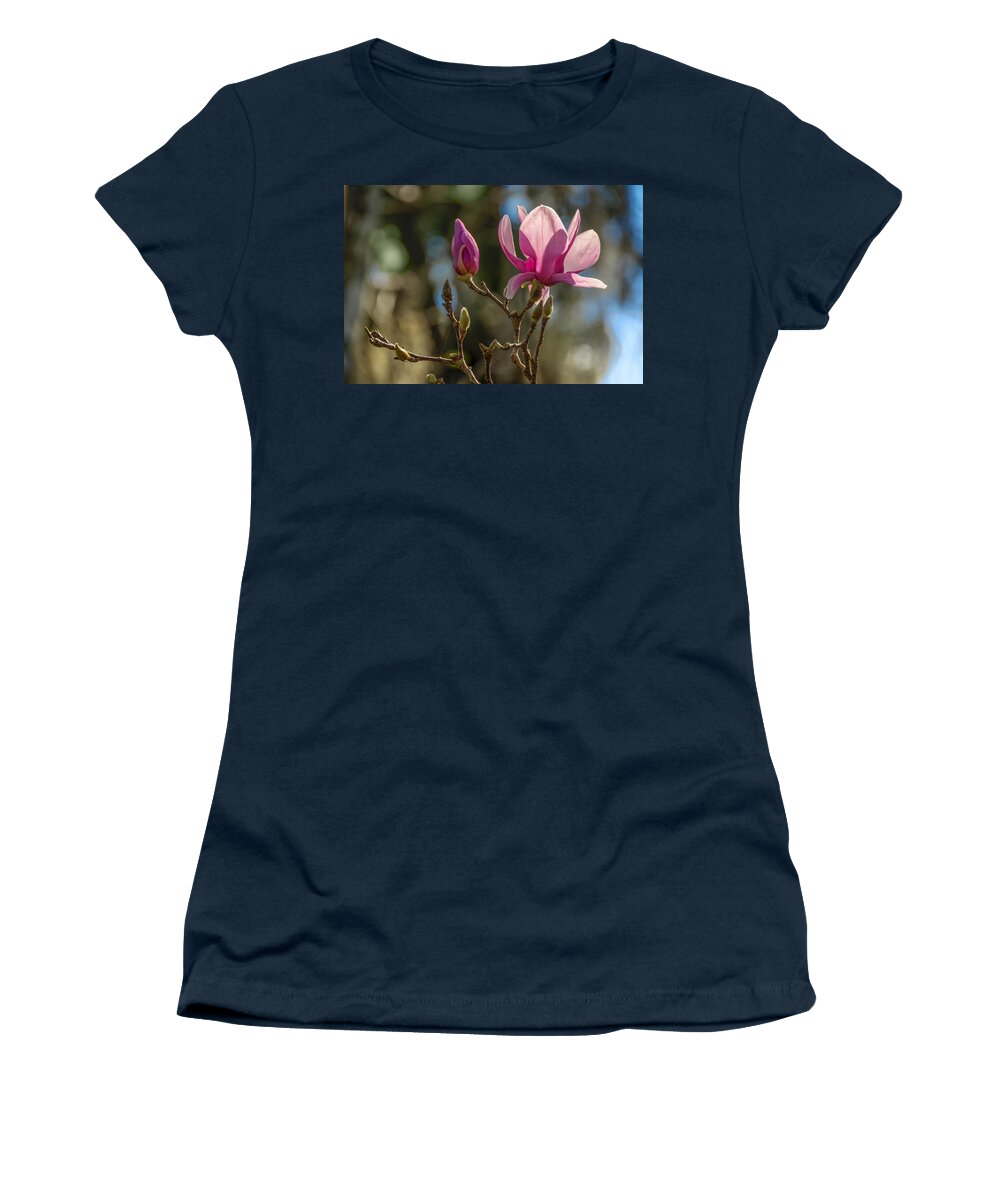 Backlit Women's T-Shirt featuring the photograph Background Magic by Penny Lisowski