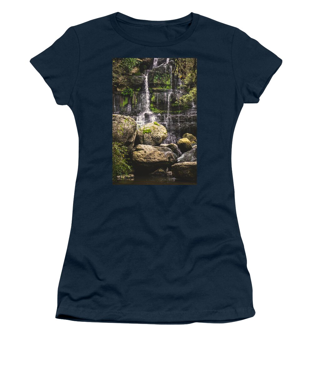 Paradise Women's T-Shirt featuring the photograph Bajouca Waterfall VIII by Marco Oliveira