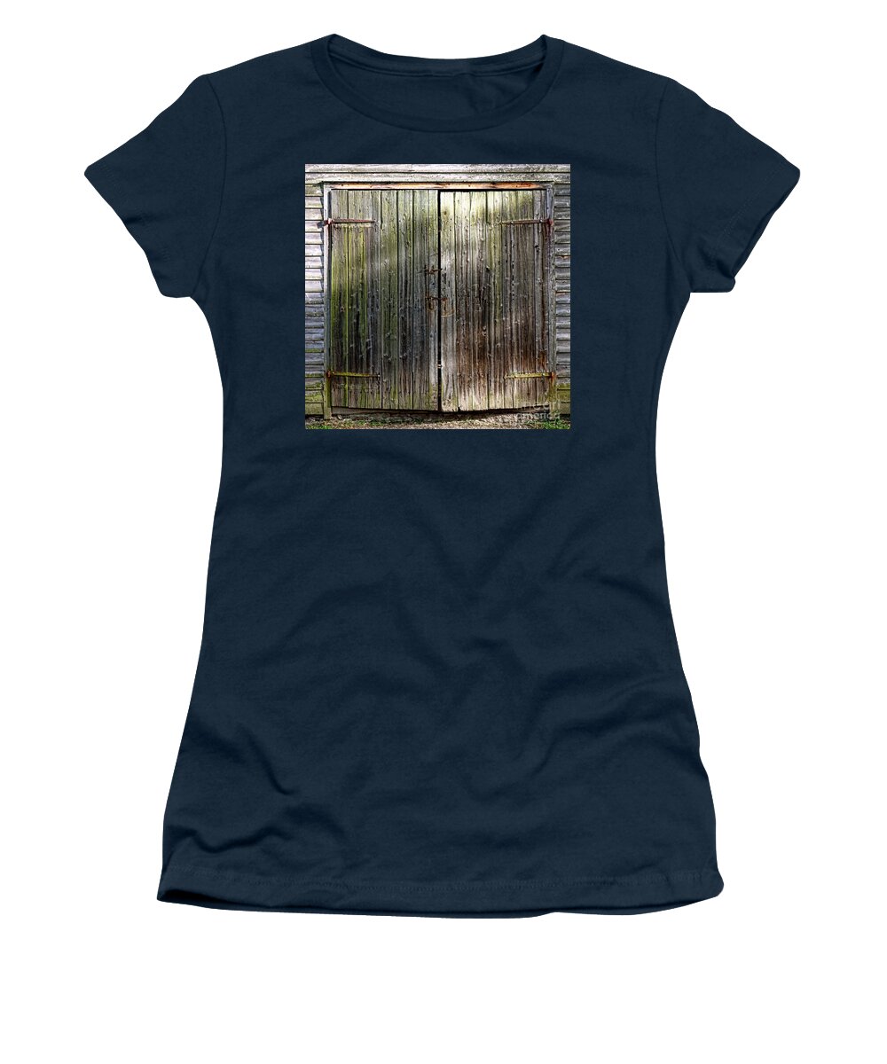 Barn Women's T-Shirt featuring the photograph Barndoors by Olivier Le Queinec