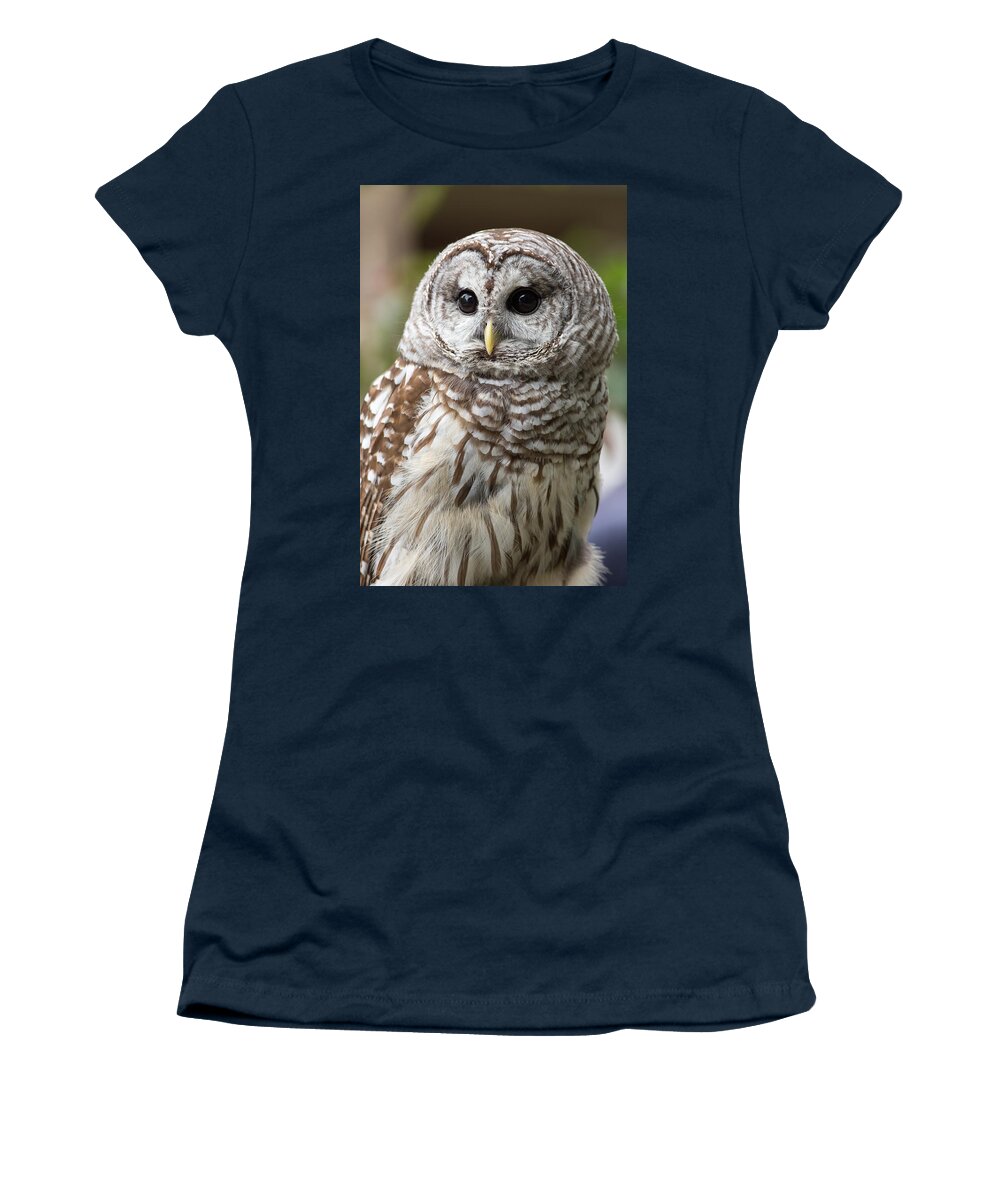 Barred Owl Women's T-Shirt featuring the photograph Barred Owl Portrait by Dale Kincaid