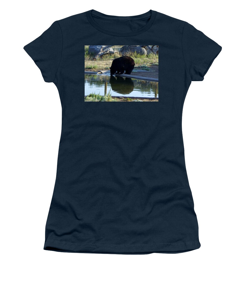 Lions Tigers And Bears Women's T-Shirt featuring the photograph Bear 4 by Phyllis Spoor