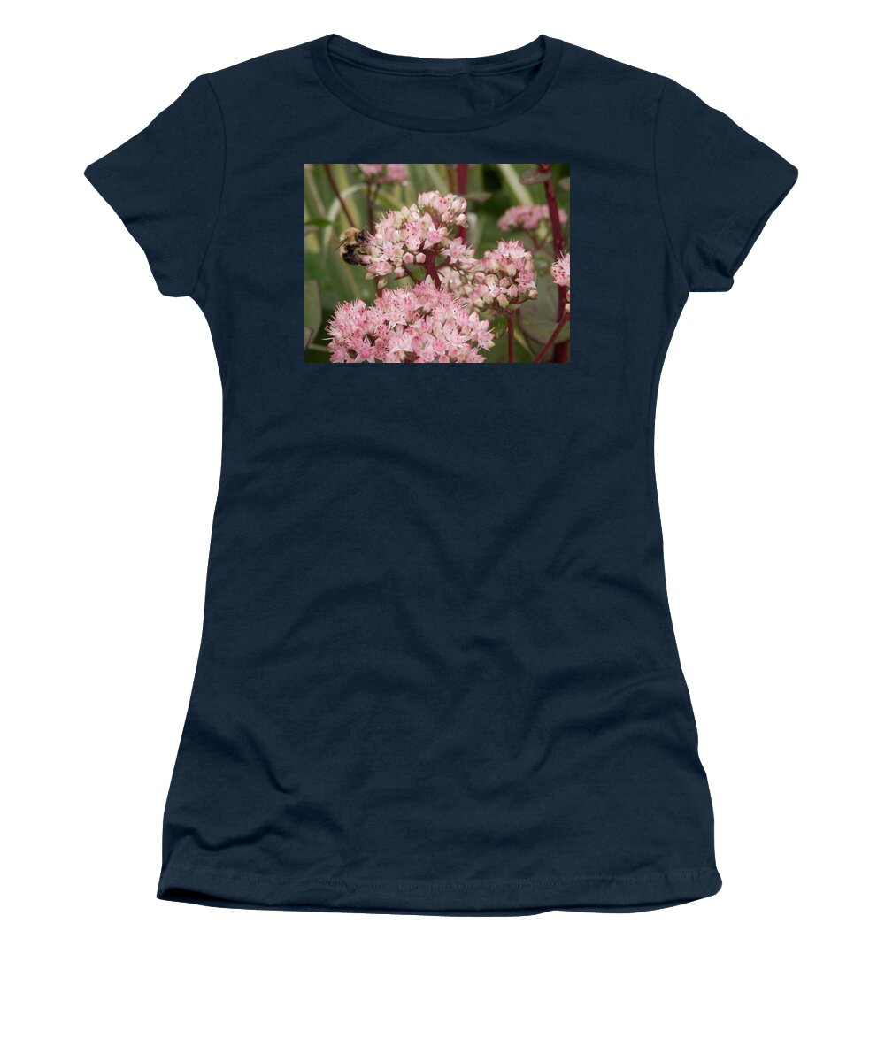Bee Women's T-Shirt featuring the photograph Bee and Blossom by Pema Hou