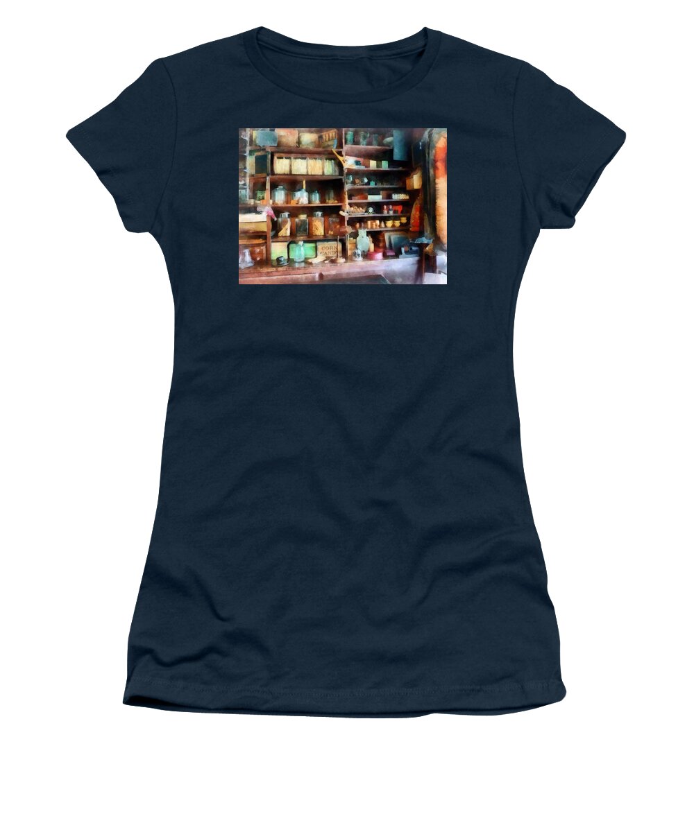 General Store Women's T-Shirt featuring the photograph Behind the Counter at the General Store by Susan Savad