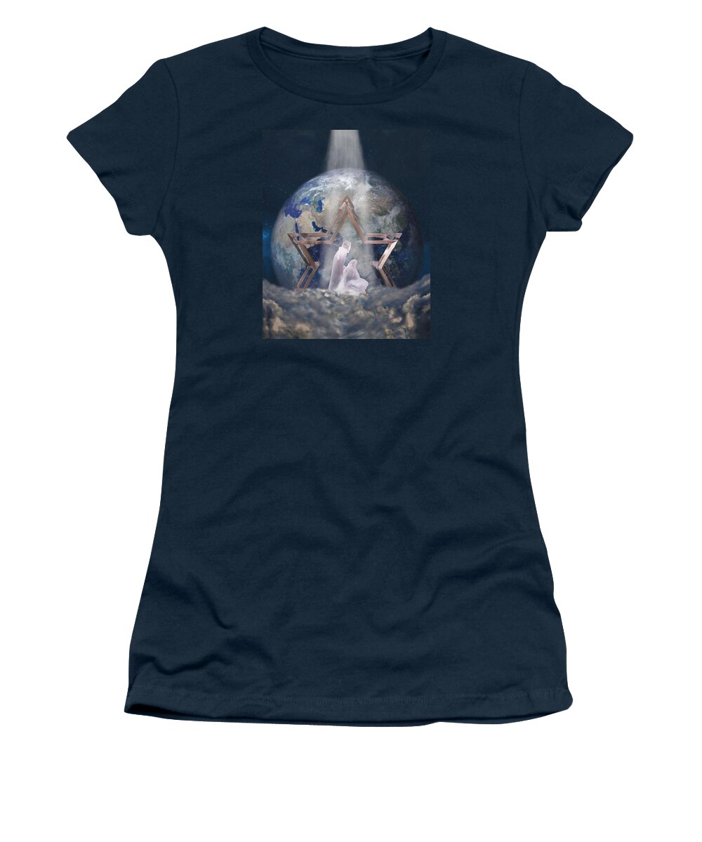 Nativity Women's T-Shirt featuring the photograph Behold My Beloved Son.... by Sandi OReilly