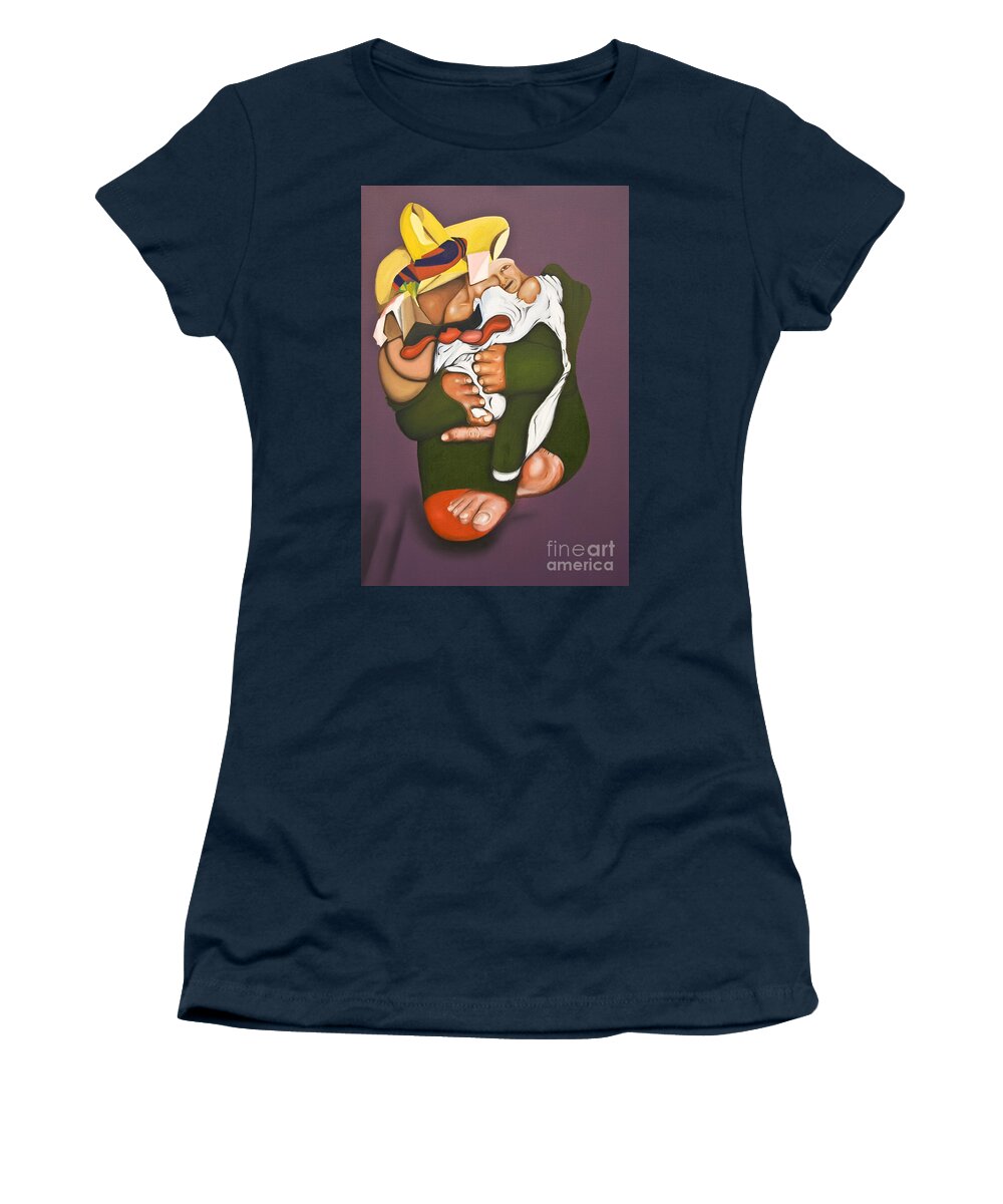 Time Women's T-Shirt featuring the painting Biding Time by James Lavott
