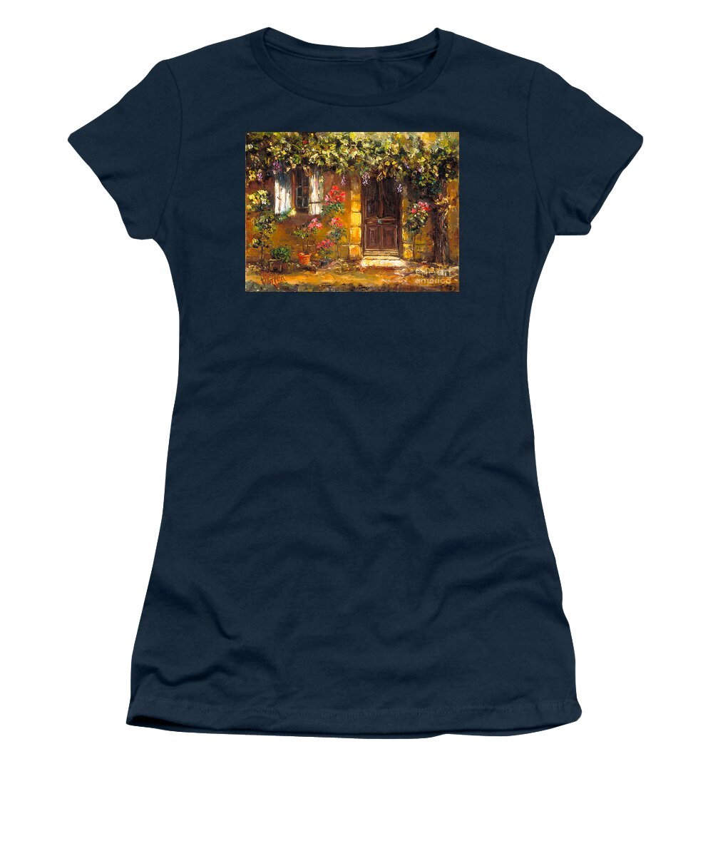 Door Women's T-Shirt featuring the painting Bienvenue a' Provence by Patsy Walton
