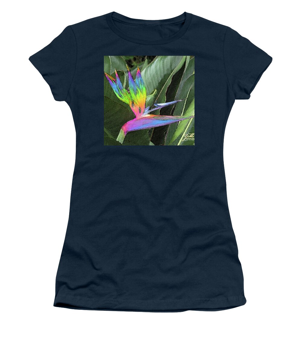 Bird Of Paradise Women's T-Shirt featuring the photograph Bird ow Paradise by Suzette Kallen