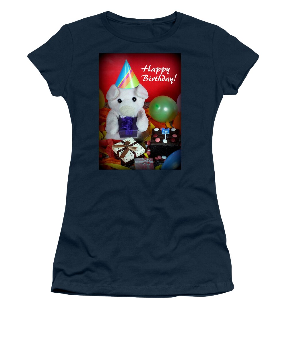 Birthday Women's T-Shirt featuring the photograph Birthday Card 1 by Piggy      
