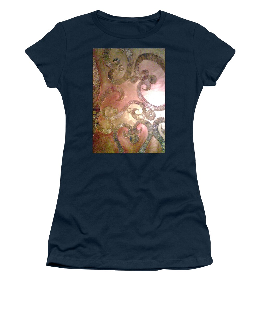 Abstract Metallic Women's T-Shirt featuring the painting Black Gold by Femme Blaicasso