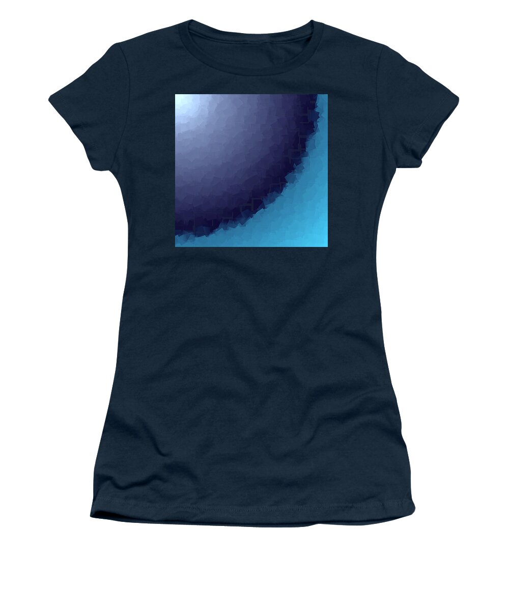 Abstract Women's T-Shirt featuring the digital art Blue Abstract Background by Valentino Visentini