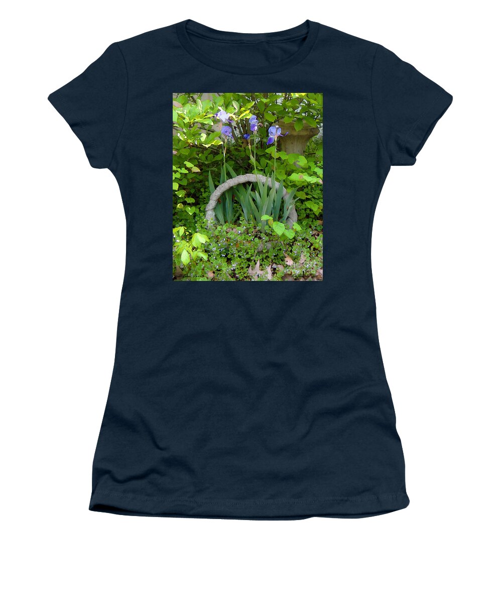Paris Women's T-Shirt featuring the photograph Blue Iris by Lee Owenby
