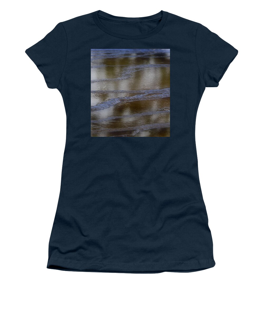 Water Women's T-Shirt featuring the photograph Blue Lines in the Reflecting Pool by Nadalyn Larsen
